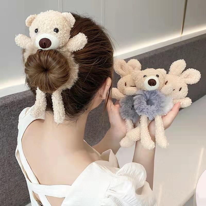 Dây Cột Tóc Hình Gấu Bông Dễ Thương Cho Nữ