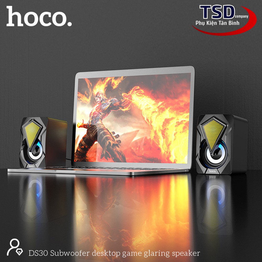 Loa Vi Tính Âm Thanh Trung Thực, Led Đổi Màu Hoco DS30 Chính Hãng