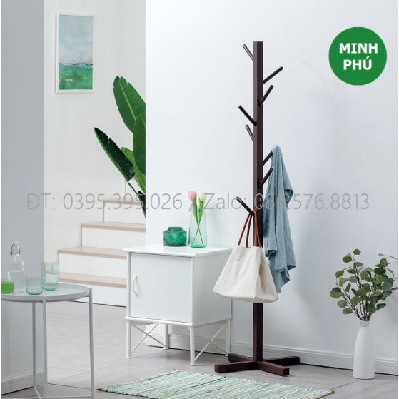 Cây treo quần áo đứng, gỗ tự nhiên phong cách Scandinavian, Bắc Âu