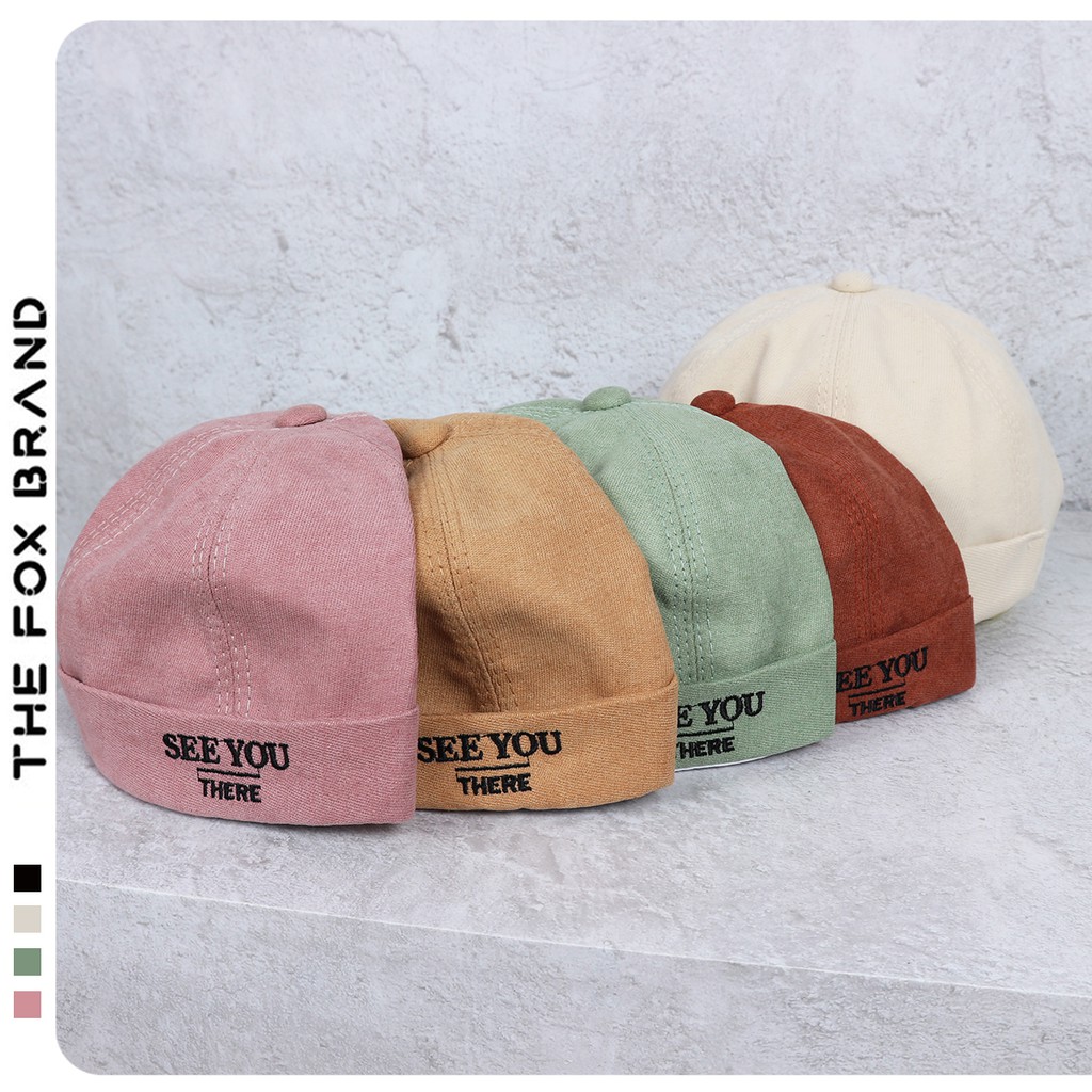 Nón beanie vành tròn mũ tròn miki hat unisex phong cách retro hàn quốc the fox