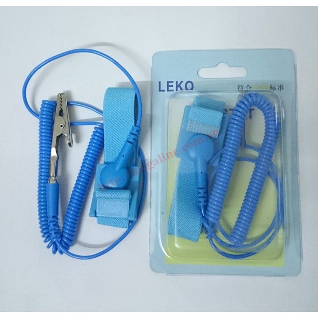 Vòng đeo tay chống tĩnh điện Leko - Màu xanh