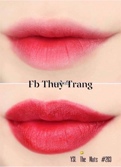 Son lì YSL 203 Rouge Rock đỏ tươi