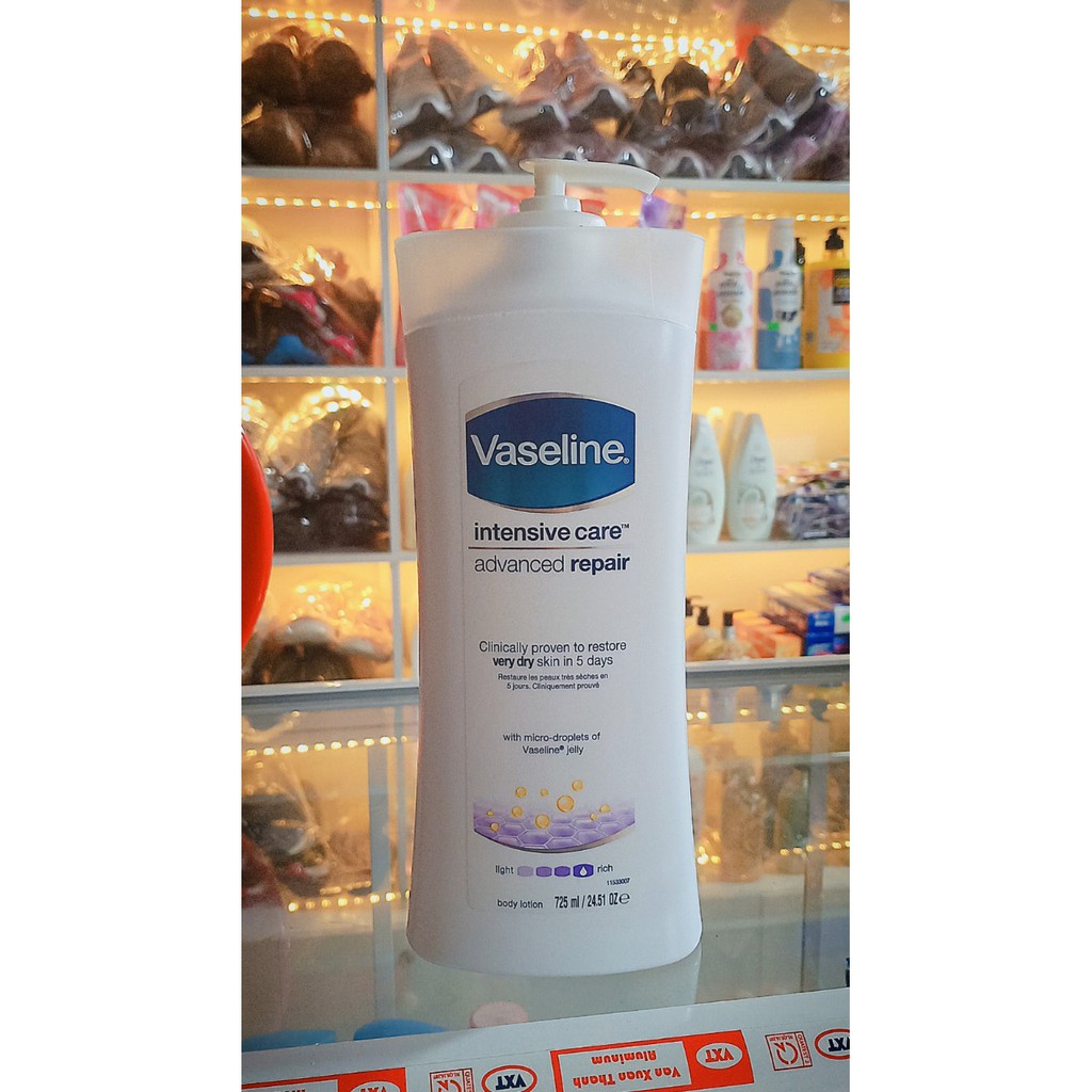 SỮA DƯỠNG THỂ VASELINE Intensive Care Advanced Repaire (725ml màu trắng)