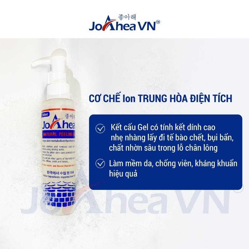 Tẩy tế bào chết mặt body organic JoAhea Natural Peeling Gel 135ml an toàn cho da mụn