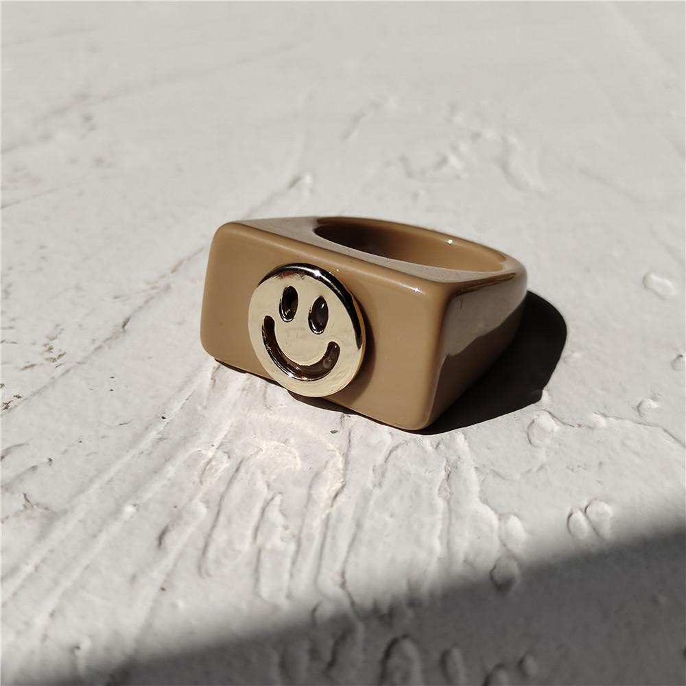 Nhẫn Nhựa Hình Mặt Cười Thời Trang Mùa Hè Hàn Quốc Cho Nữ