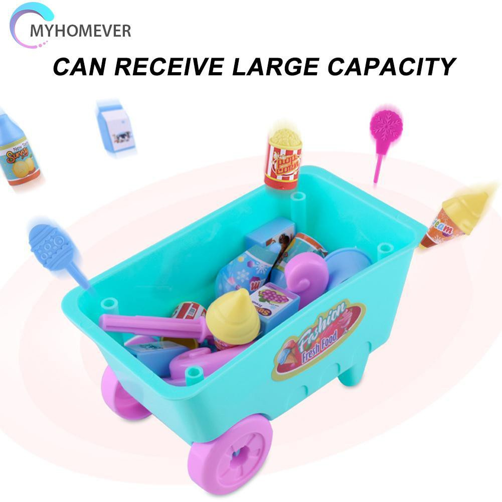 Pop It Fidget Đồ chơi Small Ice Cream Carts Girl Mini Candy Cart Shop Pretend Play Children Đồ chơis