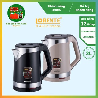 Ấm đun siêu tốc cao cấp Lorente LT-3099, Bình đun siêu tốc dung tích 2L chính hãng bảo hành 12 tháng