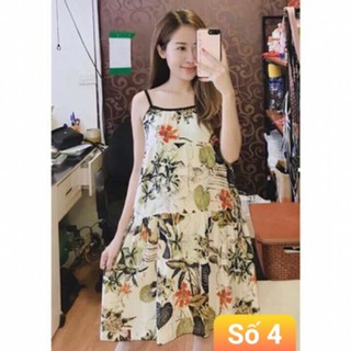  Váy bầu 2 dây chất lanh mát ( hàng Quảng Châu)