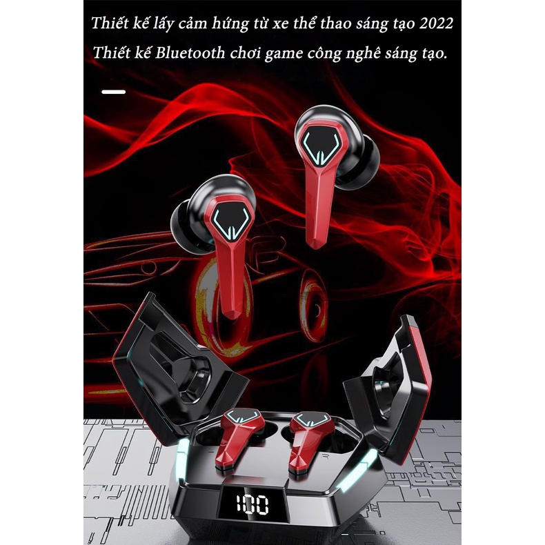 Tai Nghe Gaming Bluetooth 5.3 JX-10 TWS Tai Nghe Chơi Game Không Dây Có Mic Tai Nghe Nhét Tai Siêu Xe - Độ Trễ Cực Thấp