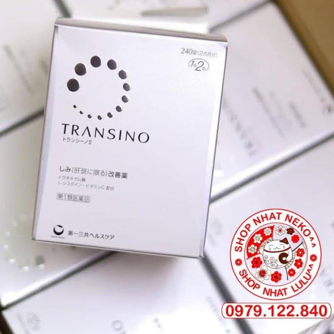 (Hộp đựng ) Viên uống nám transino 240v 240 viên trắng Nhật Bản