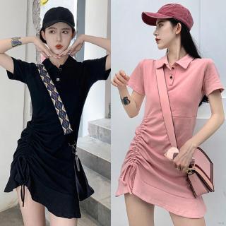 Chân váy ren lưng cao phối dây rút cá tính cho nữ