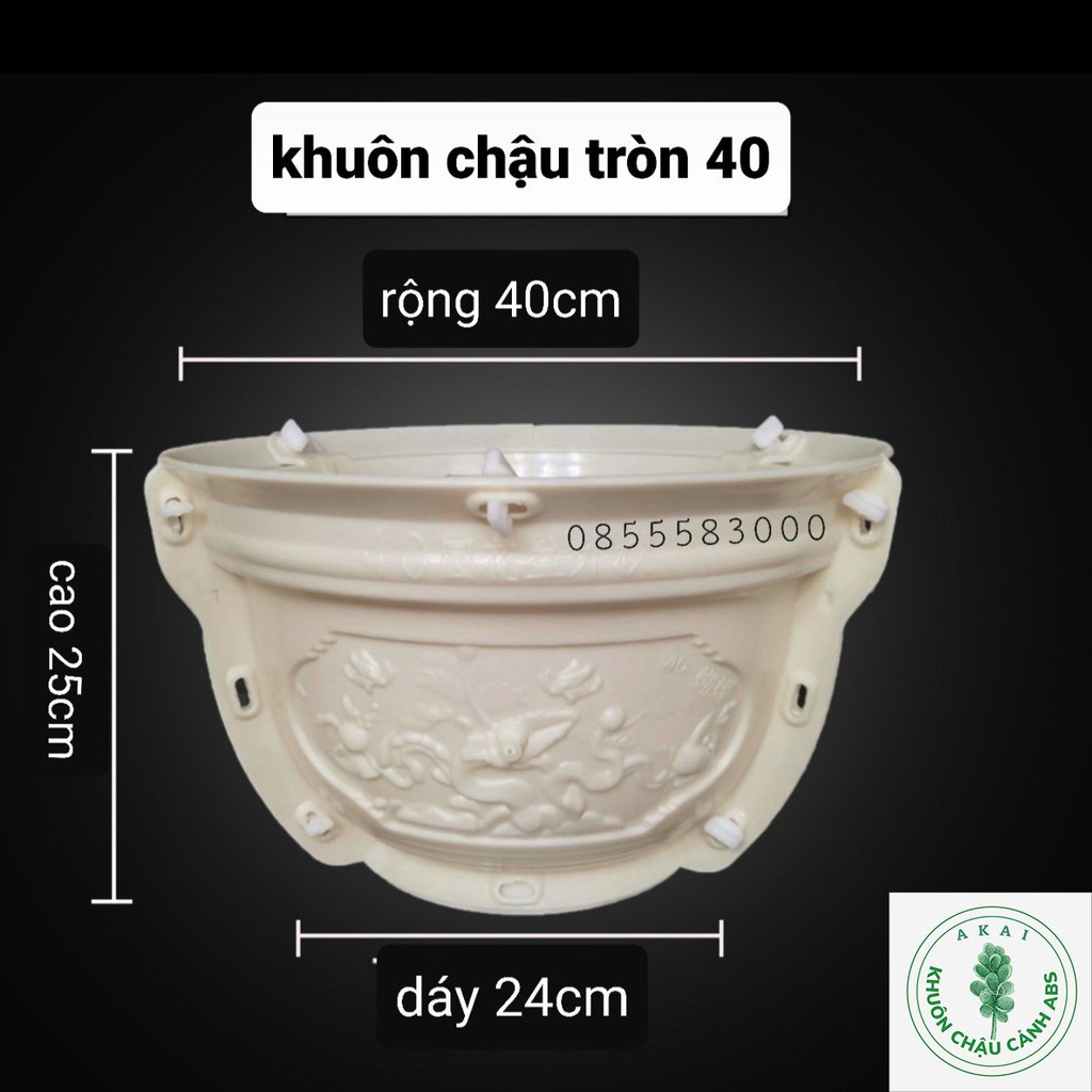 Khuôn đúc chậu tròn 40 (khuôn nhựa ABS có lòng trong)