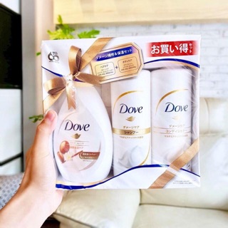 Sét Dove 3 sp : dầu gội + xả + sữa tắm