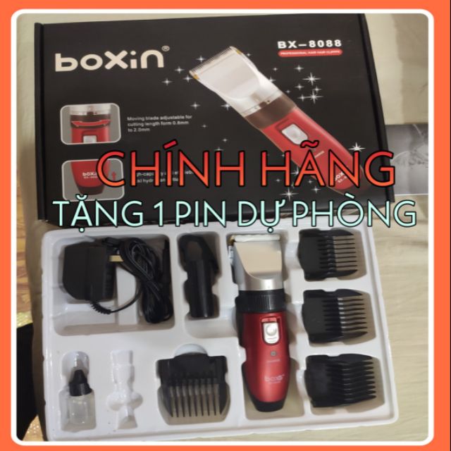 Tông đơ Boxin Bx-8088 Cao cấp TẶNG kèm 1 viên pin dự phòng