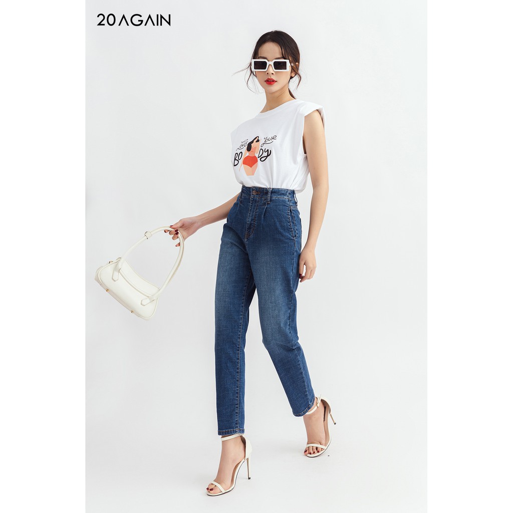 Quần jean baggy chiết ly QBA0065 20AGAIN