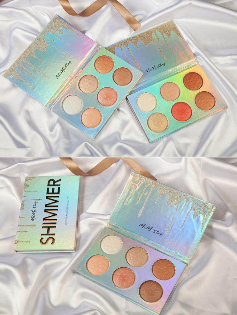 (Hàng Mới Về) Bảng Phấn Bắt Sáng Che Khuyết Điểm 6 Màu Nhũ Lấp Lánh | BigBuy360 - bigbuy360.vn