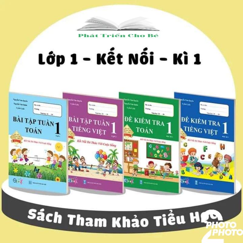 Sách - Combo Đề Kiểm Tra Và Bài Tập Tuần Toán Và Tiếng Việt Lớp 1 - Kết Nối Tri Thức Với Cuộc Sống - Học Kì 1