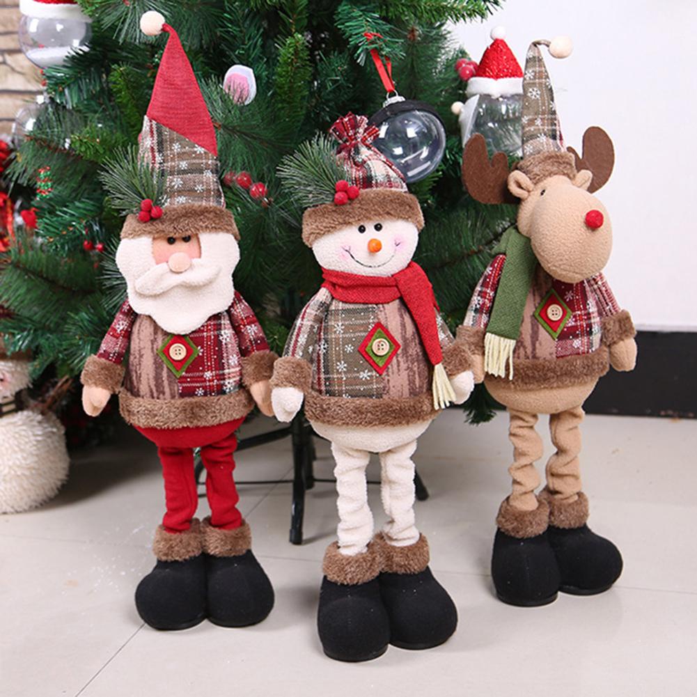 Búp Bê Trang Trí Giáng Sinh Hình Ông Già Noel / Người Tuyết / Tuần Lộc 60cm Có Thể Thu Gọn