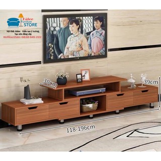 Kệ tivi gỗ MDF phủ melamin 180cm (Màu Cánh Gián)