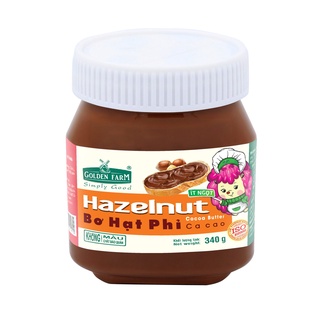 Bơ hạt phỉ cacao 340g golden farm, peanut butter