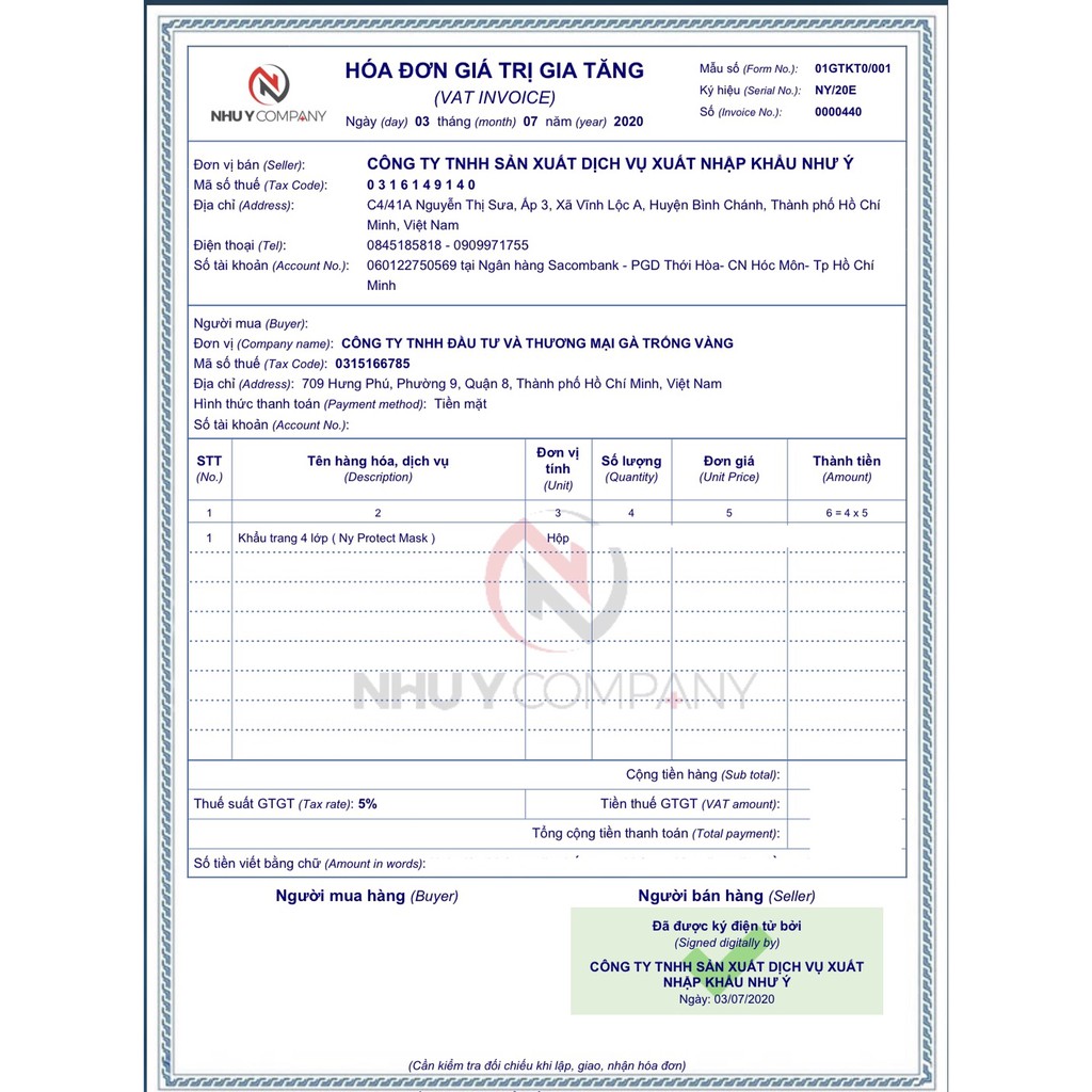 Khẩu trang y tế kháng khuẩn 4 lớp Như Ý