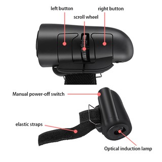 Bluetooth Wireless Finger Ring Mouse Ergonomic Handheld Optical Travel Mice