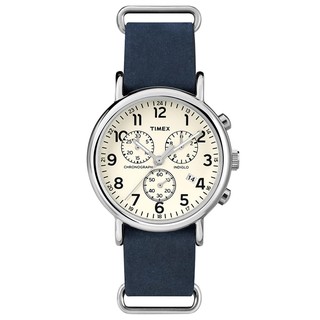 Đồng hồ unisex Timex Weekender TW2P62100 màu xanh đen dây da