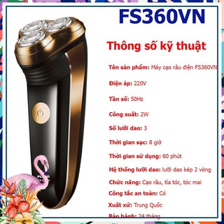 Máy cạo râu hiệu flyco 3 lưỡi dao có chức năng tỉa tóc fs330vn fs360vn fs371vn