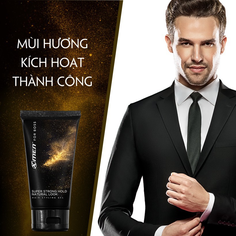 TOP MEN -  Keo vuốt tóc X-Men For Boss Gel SUPER STRONG HOLD NATURAL LOOK 150g  - Store Hàng Việt