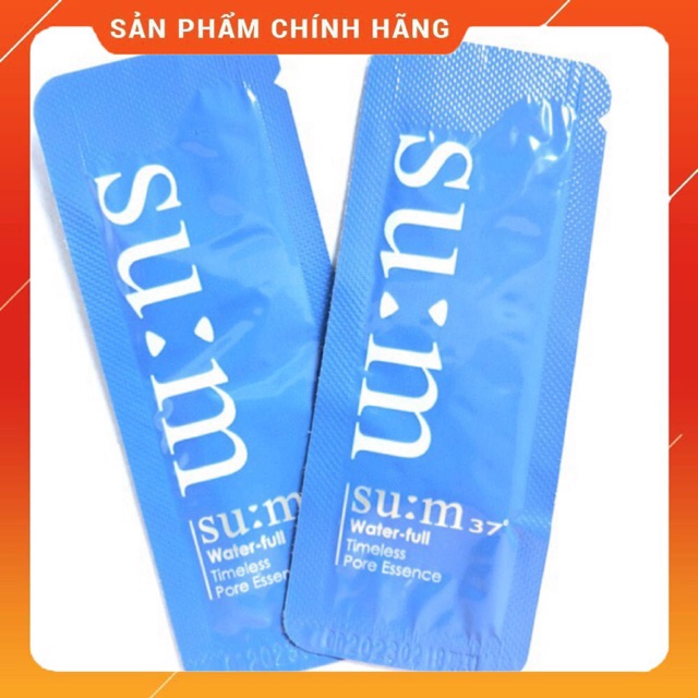 Gói sample tinh chất se khít lỗ chân lông và kiểm soát nhờn Su:m37 Water-full Timeless Pore Essence 1ml