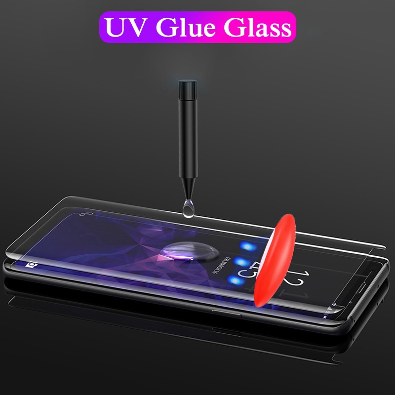 Kính cường lực cong HD trong suốt keo UV dính chắc dán tràn viền màn hình điện thoại cho Sony Xperia 5 1 Xz5 Xz4 Xz3