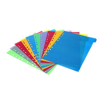 Bìa phân trang nhựa 12 số màu