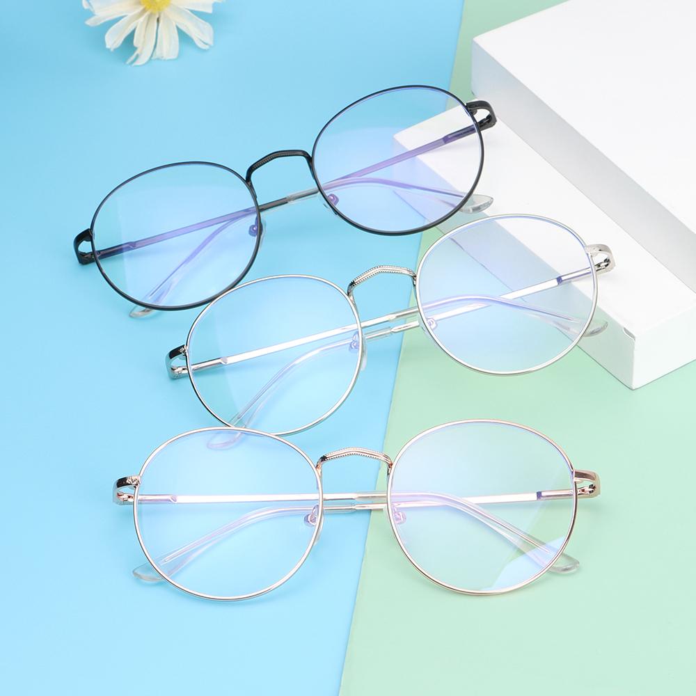 Mắt Kính Gọng Kim Loại Siêu Nhẹ Phong Cách Vintage Thời Trang Cho Nam Nữ