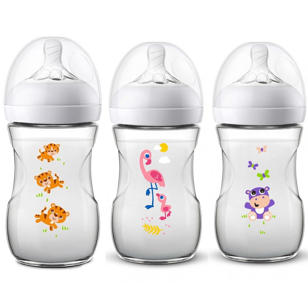 Bình sữa Avent Natural 260ml họa tiết