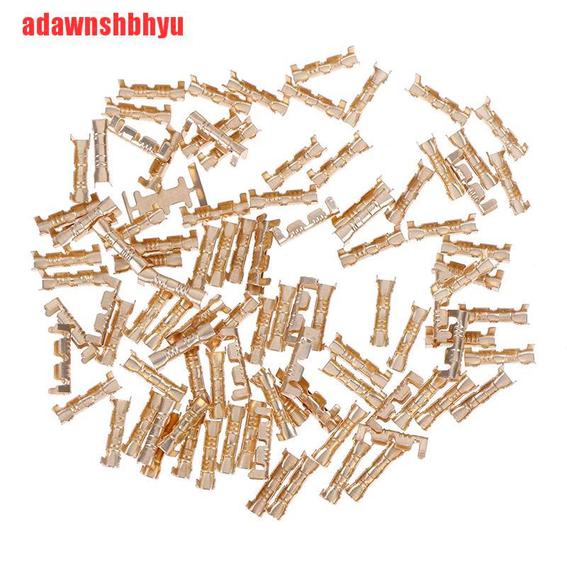 [adawnshbhyu]100Pcs brass copper 0.5-1.5mm² crimp electrical connector wire terminal kit