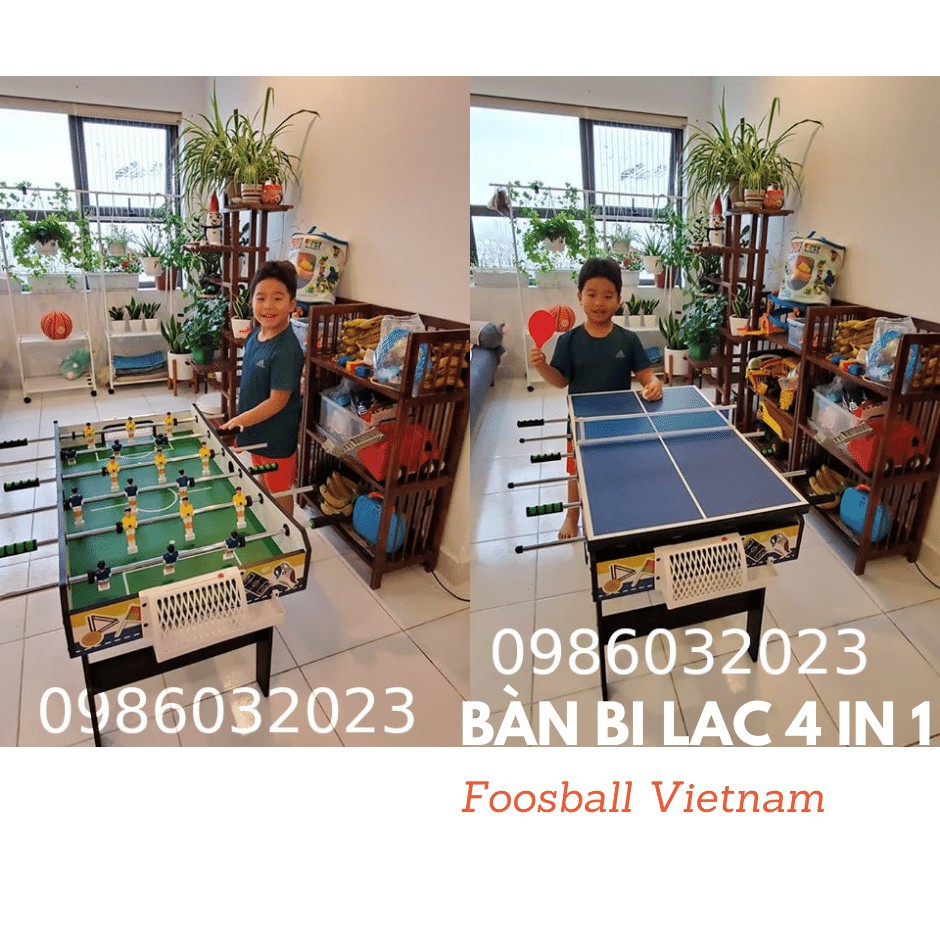 Bàn bi lắc Mini Multi Game 4in1 gồm bi lắc + Bóng bàn +Bowling + Mini Shuffleboard (bắn bi)