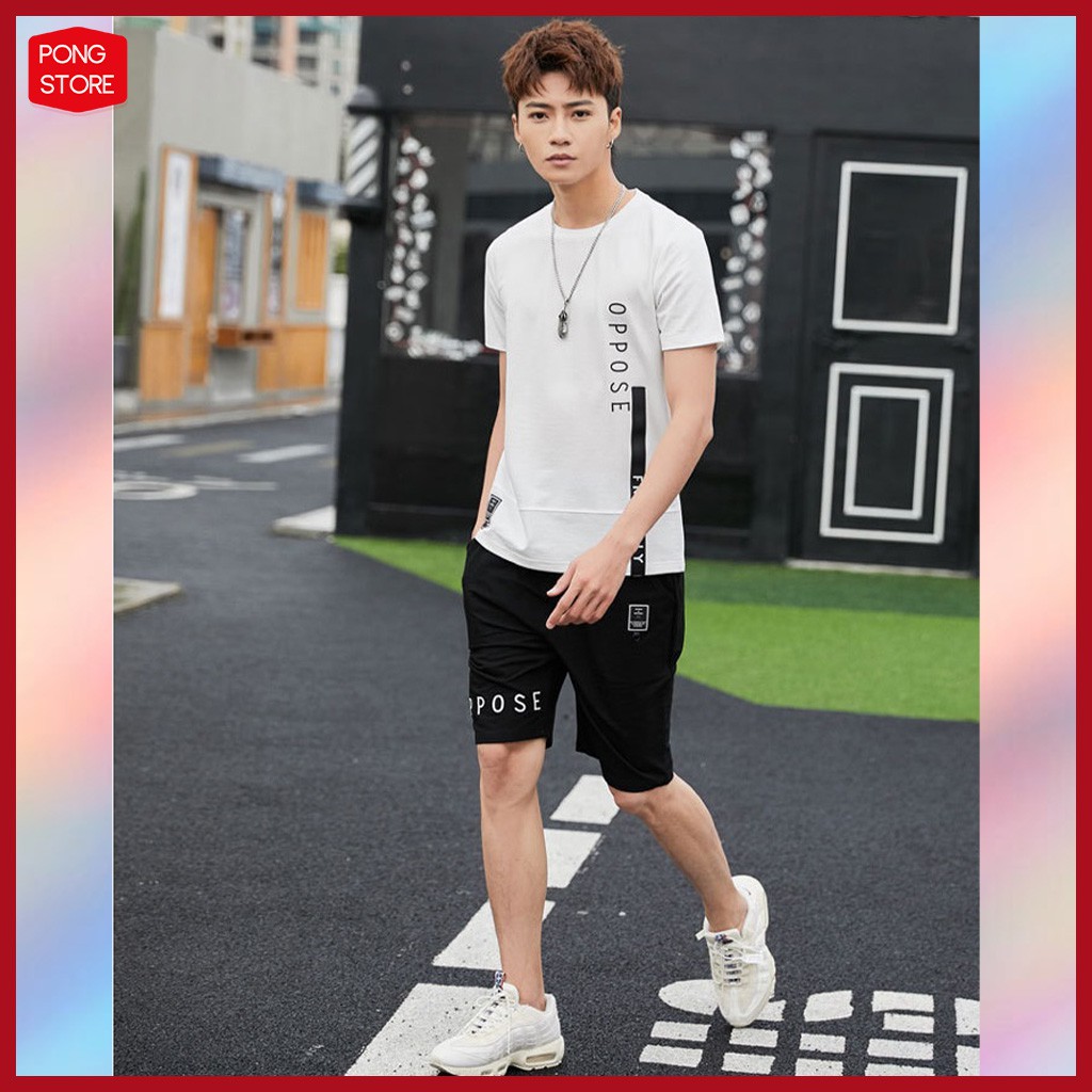 Đồ Bộ Thể Thao Nam Đẹp  FREESHIP  Đồ Bộ Thể Thao Nam Mặc Nhà In Chữ OPPOSE Chất Thun Mè Co Giãn Cao Cấp Giá SỐC