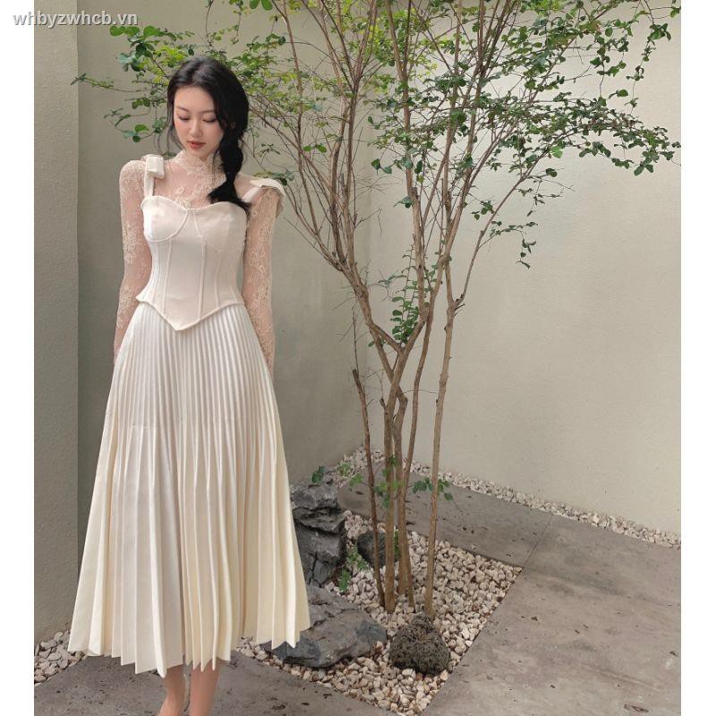 Bộ Áo Khoác Ren Dài Tay + Áo Khoác Không Tay + Chân Váy Thời Trang 2021 | BigBuy360 - bigbuy360.vn