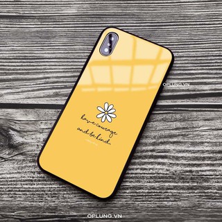 Ốp Lưng Iphone - Ốp Kính họa tiết Hoa Cúc dành cho iphone 6 đến 12promax - k277