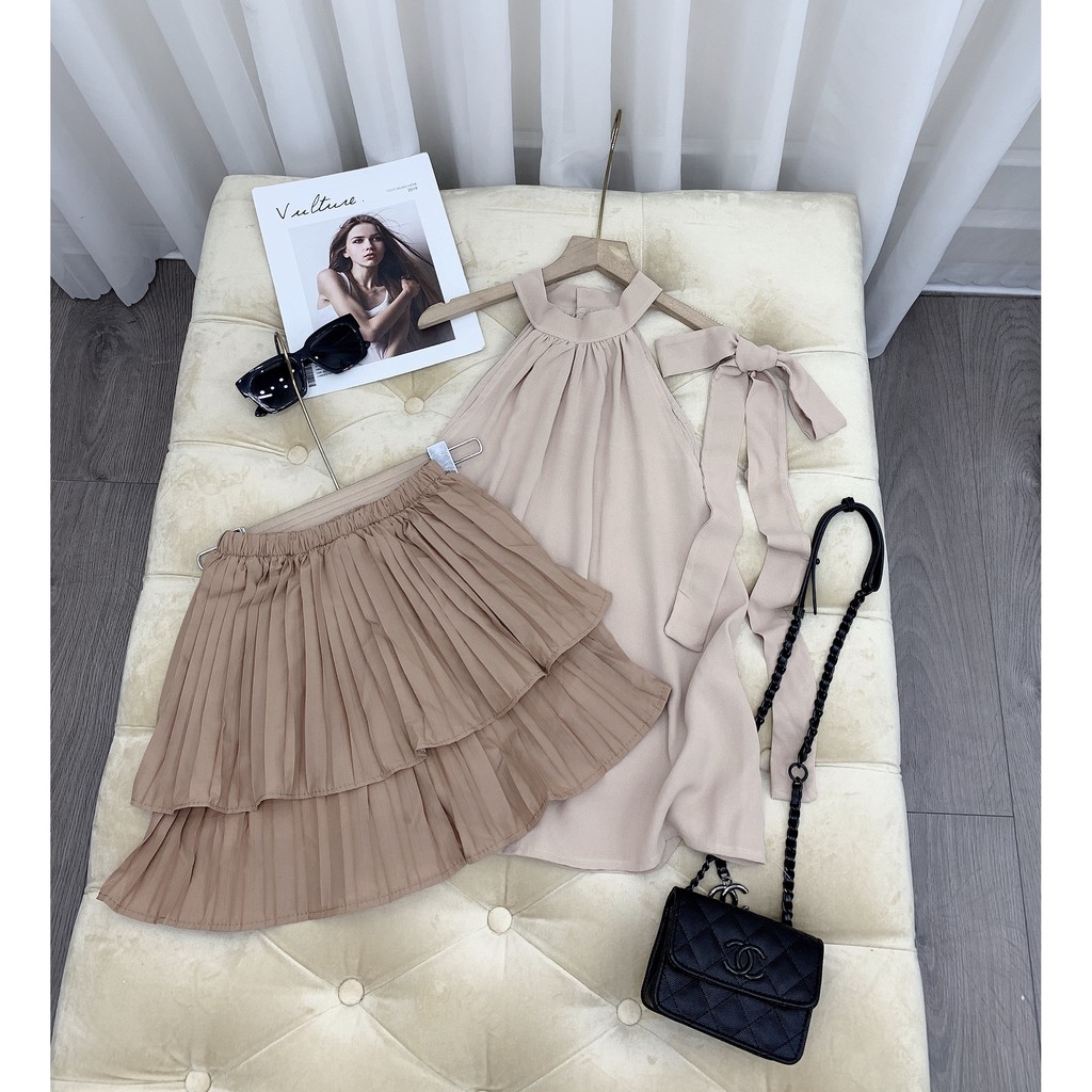 Set đồ nữ cá tính, set váy ngắn áo quây đi chơi sang chảnh mùa hè đẹp 8A00067 | BigBuy360 - bigbuy360.vn