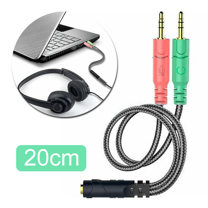 Dây Cáp Chia Cổng Tai Nghe 20cm Cho Pc Bj Franchisky | BigBuy360 - bigbuy360.vn