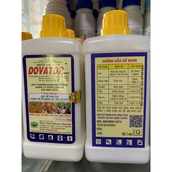 Dovatop của công ty ĐỒNG VÀNG chai 240ml