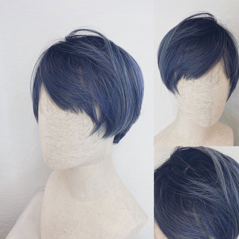 Tóc Giả Tomboy Nhuộm Chân Đen Cá Tính 1576