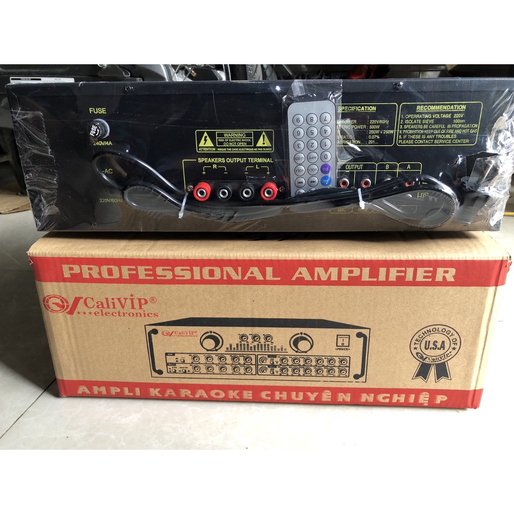 Amply CaliVIP Pro-6800 Chay 8 Sò Cs Mạnh Mẽ 500W
