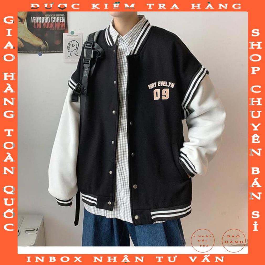 Áo bomber khoác 09 chất nỉ cao cấp, áo khoác nỉ phối tay trắng MB001