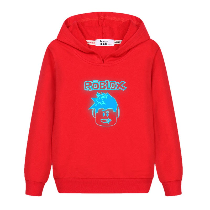 Áo hoodie tay dài in họa tiết Roblox dạ quang cho bé 2022