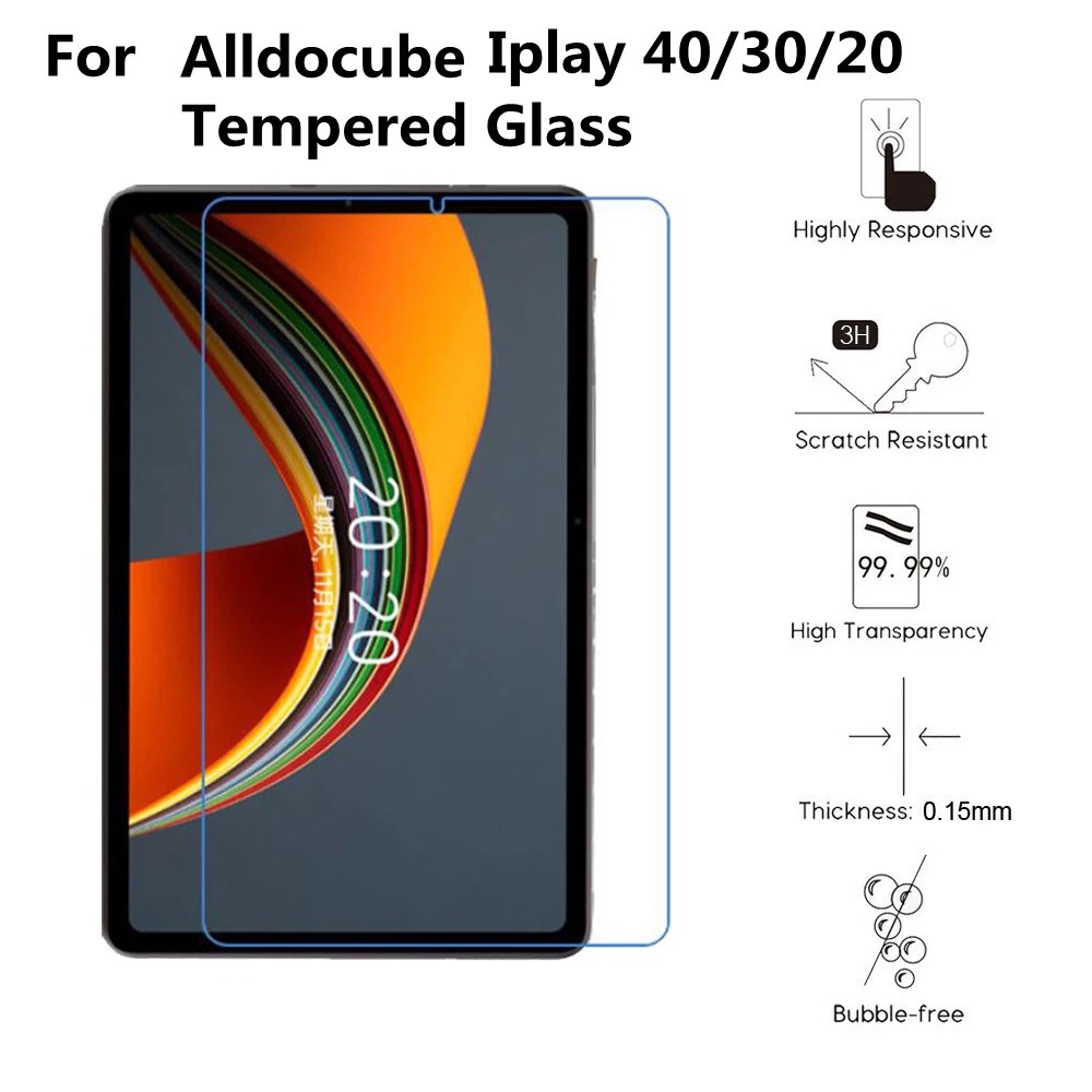 Set 1-3 Kính Cường Lực Bảo Vệ Màn Hình Máy Tính Bảng Alldocube iPlay 20 20S 30 40 40H 50 Pro