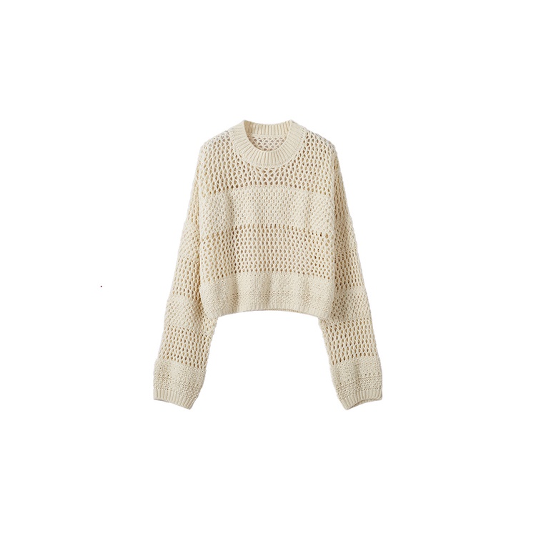 Áo sweater Dệt Kim Mỏng Dáng Rộng Cổ Tròn Kiểu Hàn Quốc Thời Trang Mùa Thu Năng Động