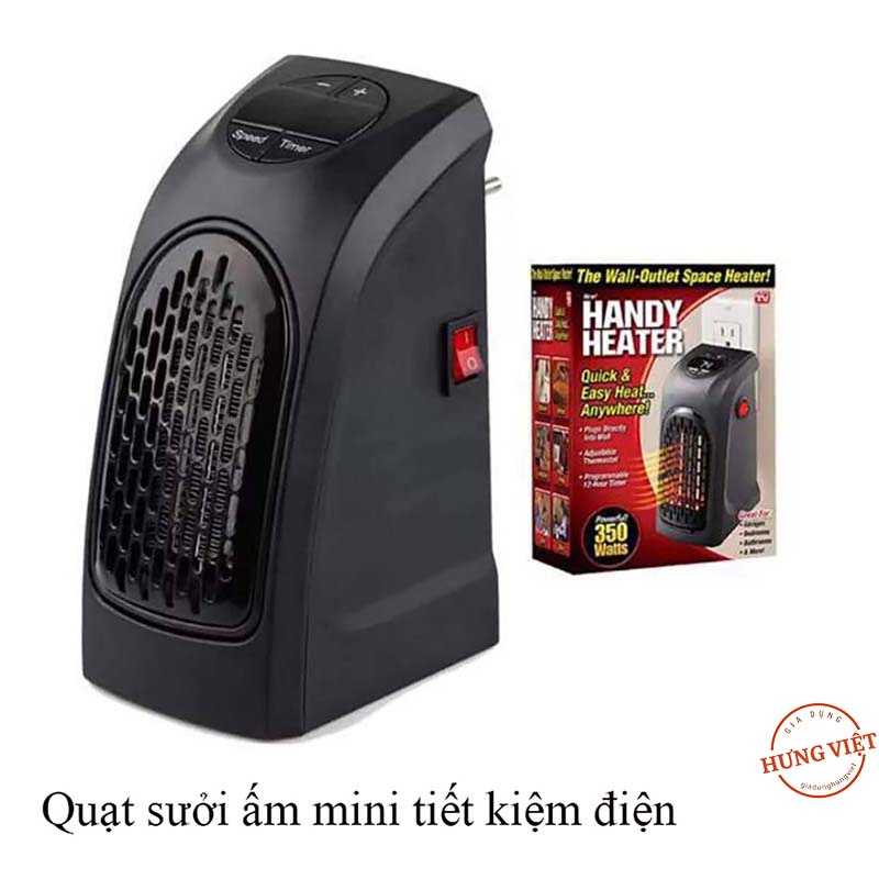 Quạt sưởi, Máy sưởi cắm điện mini Handy Heater [MÁY SƯỞI VUÔNG]