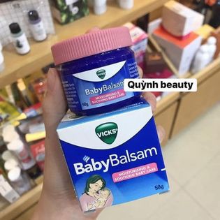 Dầu Vick Baby Balsam 50g Úc, Bôi Ấm Ngực Chống Cảm, Ho, Ngạt Mũi Cho Bé